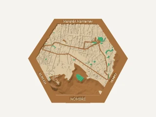 Medallero Hex Route del Maratón de Monterrey